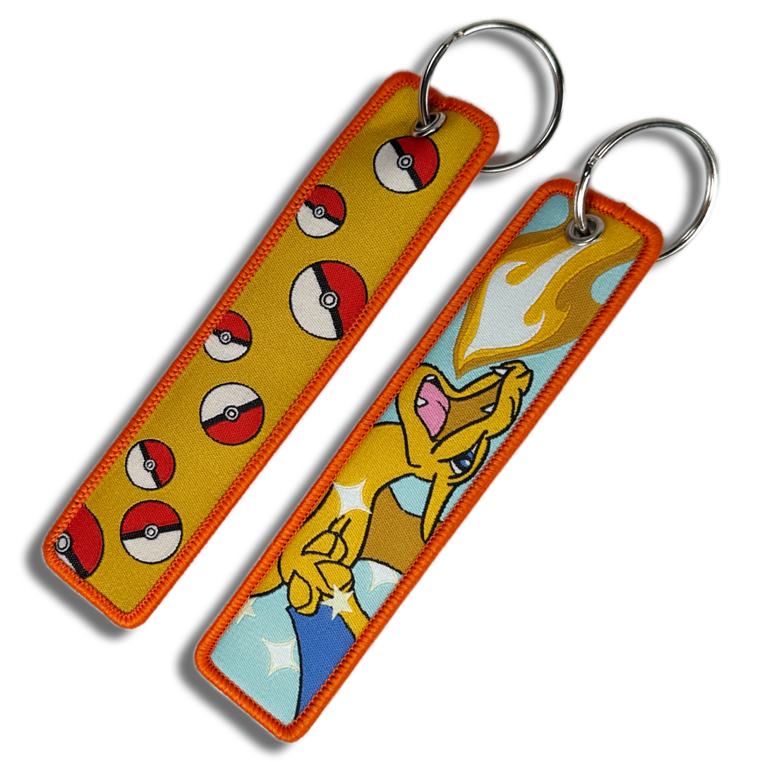 Pokeball & Zard Jet Tag Keychain